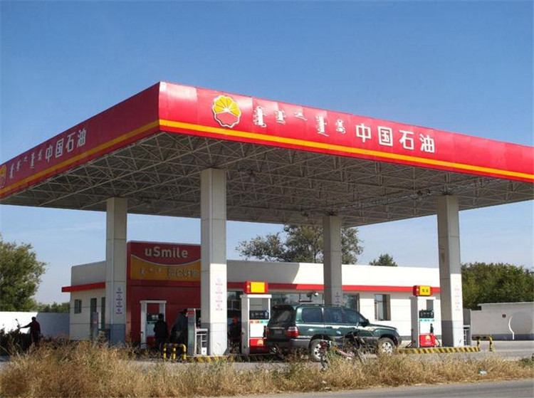 德惠加油站钢结构网架案例1